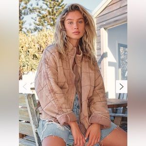 NWOT FREE PEOPLE DOLMAN QUILTED KNIT JACKET